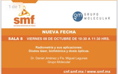 Dr. Daniel Jiménez y Fis. Miguel Lagunes de Grupo Molecular presentes en el Congreso Nacional de Física